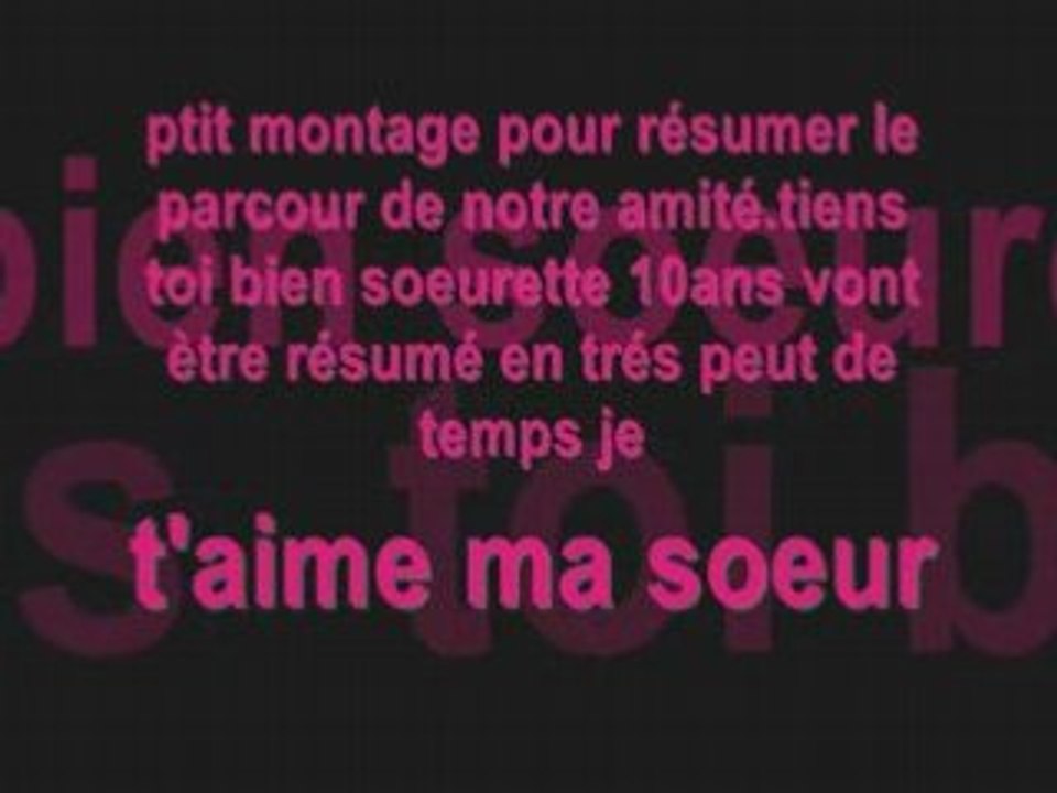 Montage ma soeur