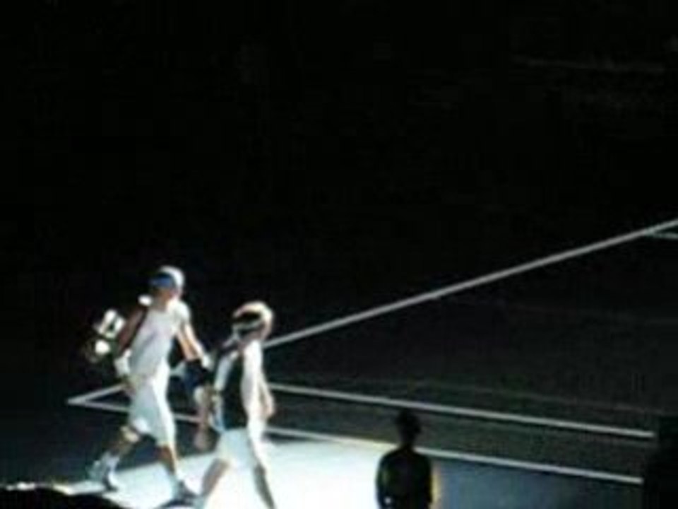 Bercy 2008 - Arrivee Mathieu/Mahut et Monaco/Nadal