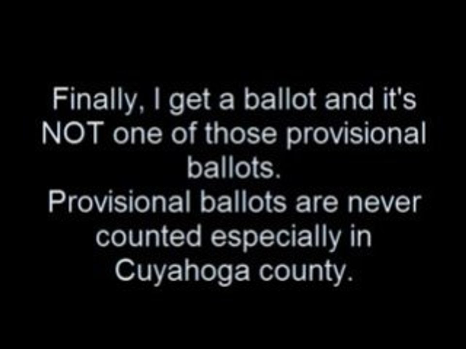 Voting Problems In Ohio - Recorded on MP3 Player