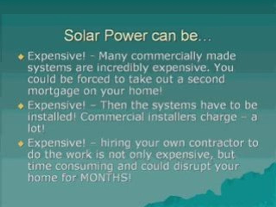 Solar Cost - Make Your Own Electric Power And Save A Bundle!