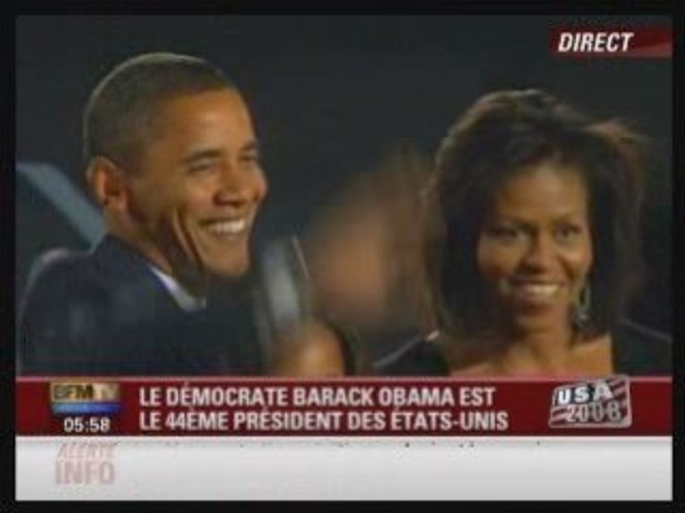 Obama élu Président : son 1er discours (traduit FR)