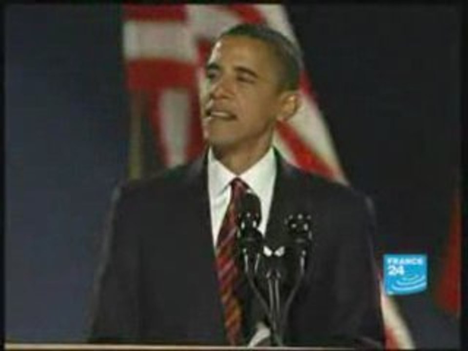 Obama élu 44ème Président des USA  : Premier discours