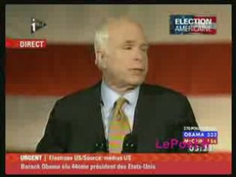 McCain rend hommage à Obama