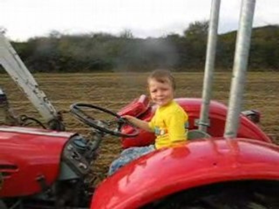 Baby on tractor