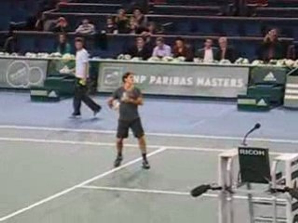 Masters Series Bercy 2008 - Training Federer (3)