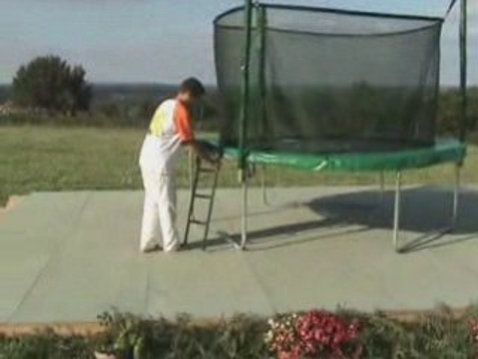 trampoline avec filet 3m