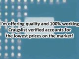 Phone Verified Craigslist Accounts - Best Prices Ever!