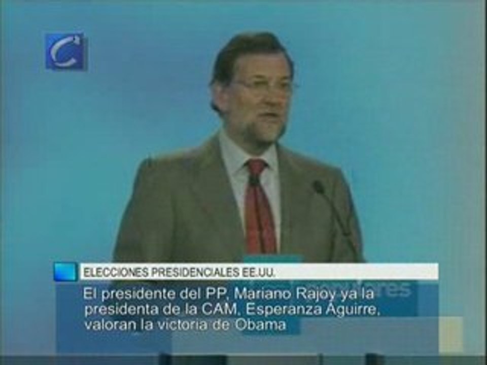 Rajoy y Aguirre felicitan a Obama