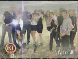 Twilight cast behind the scene vanity fair on Extra