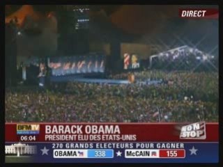 Obama élu Président, son 1er discours (traduit en français)