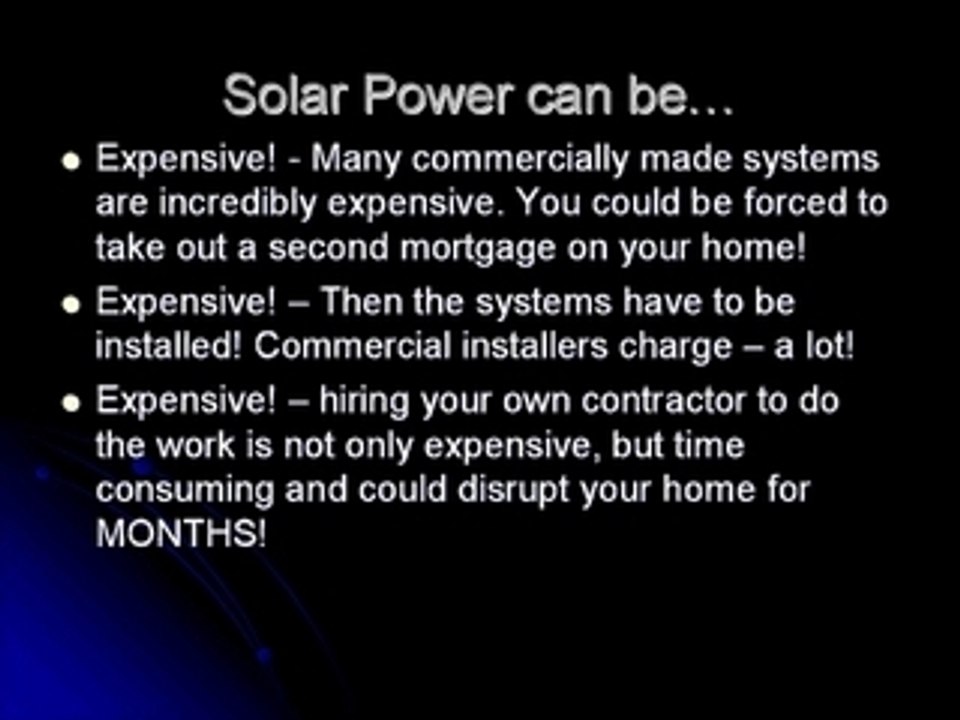 Free video...See how home Solar Generators save big money