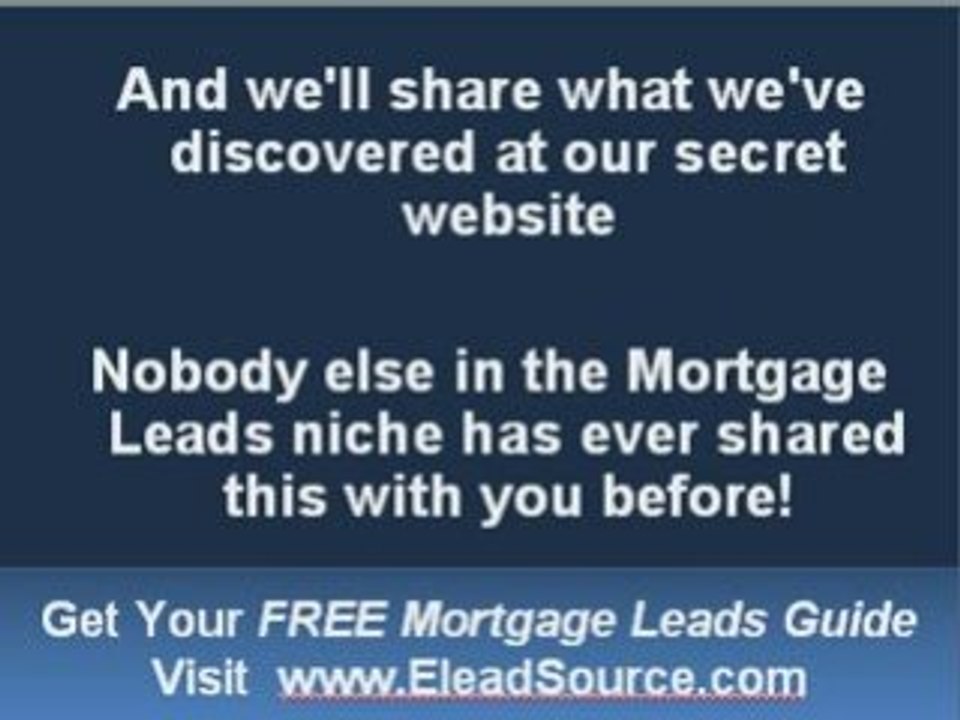Re-Finance Mortgage Leads