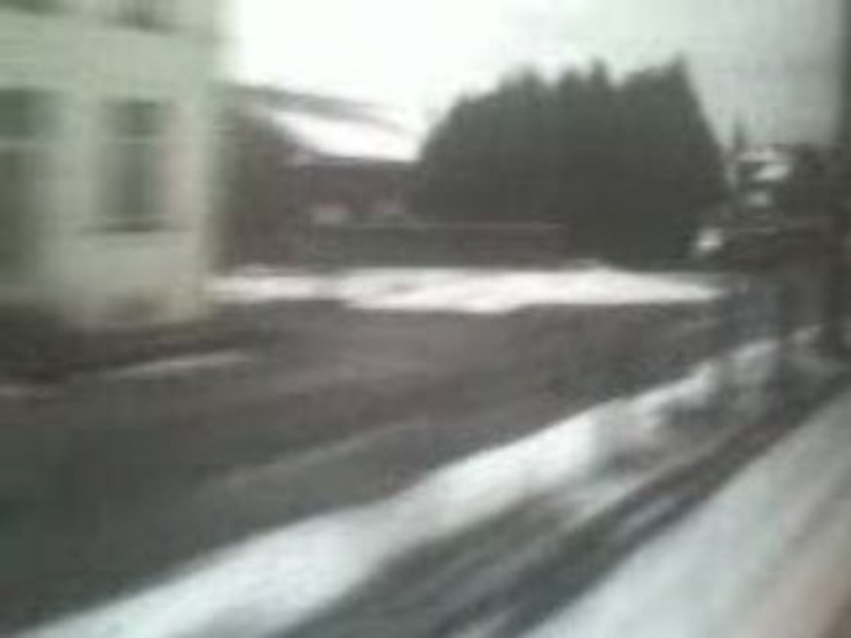Arrivée sous la neige à Godarville