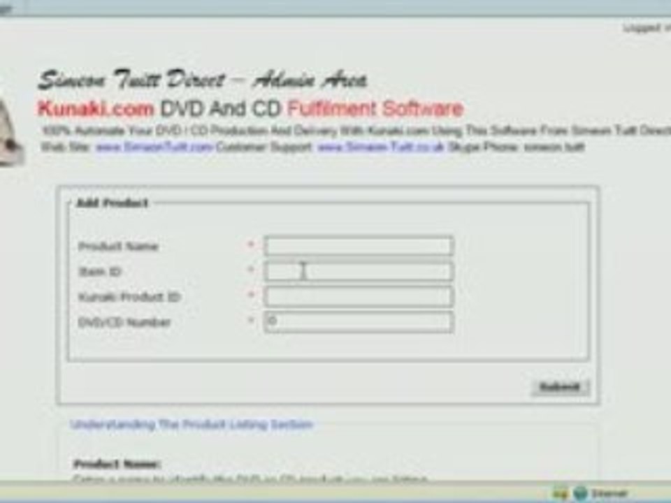 Kunaki DVD And CD Fulfilment Software For PayPal Users
