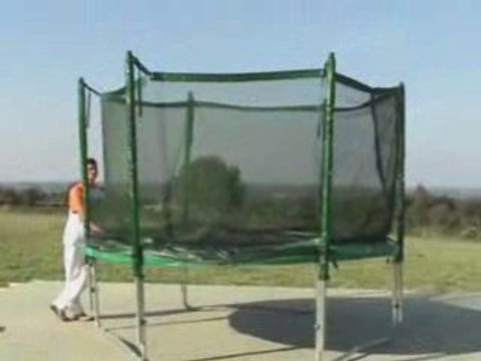 Bache sur trampoline avec filet proline