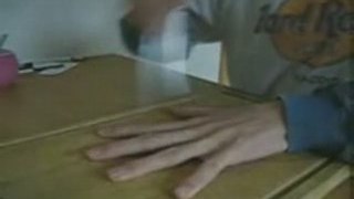 Dude Stabs Pinky In Knife Trick