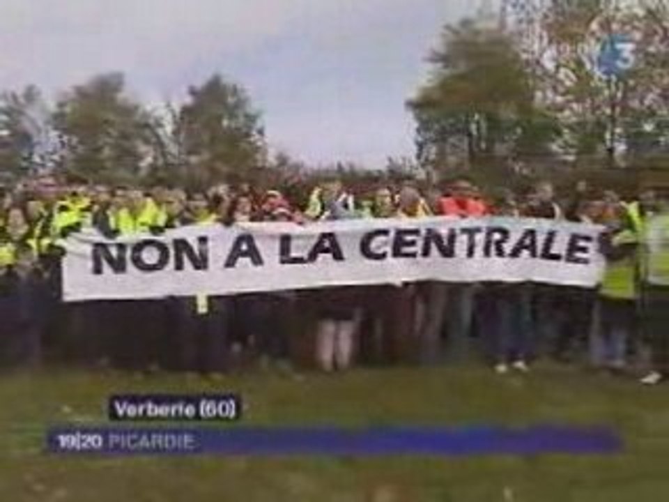 Contre la centrale électrique à Verberie