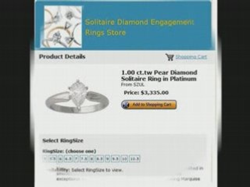 Solitaire diamond engagement ring