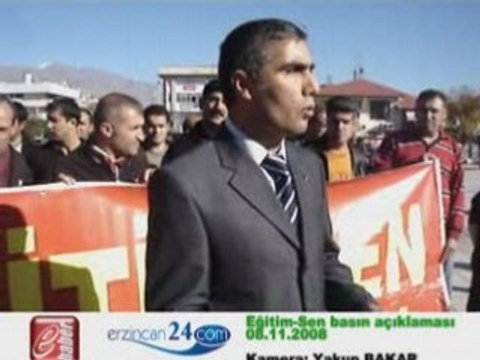 erzincan Egitim sen basın açıklaması