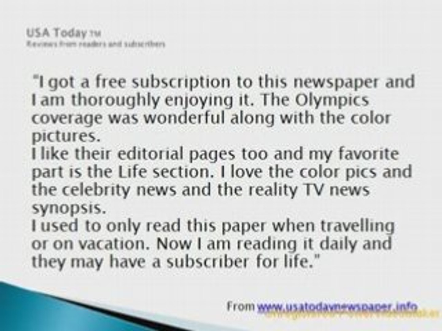 USA Today: Reviews and information