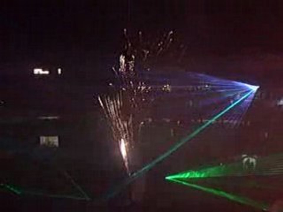 stade malherbe de caen feux d'artifice et laser