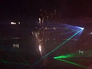 stade malherbe de caen feux d'artifice et laser