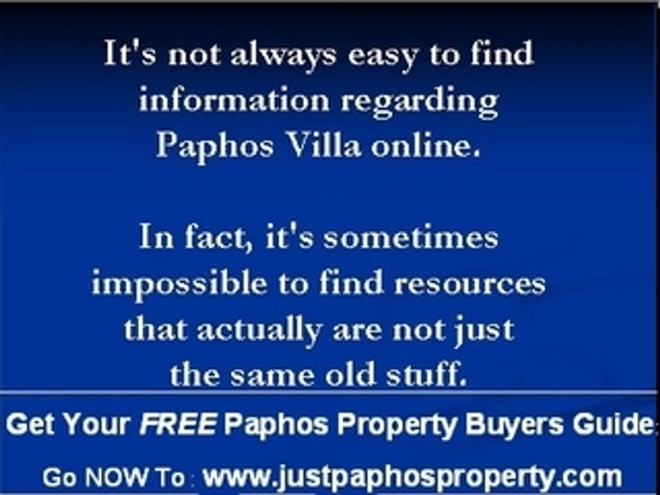 Paphos Property Sale