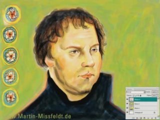Martin Luther reformer digital painting by Martin Missfeldt
