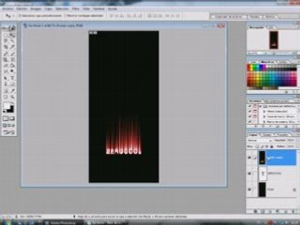 TUTORIAL EFECTO FUEGO EN LETRAS PHOTOSHOP