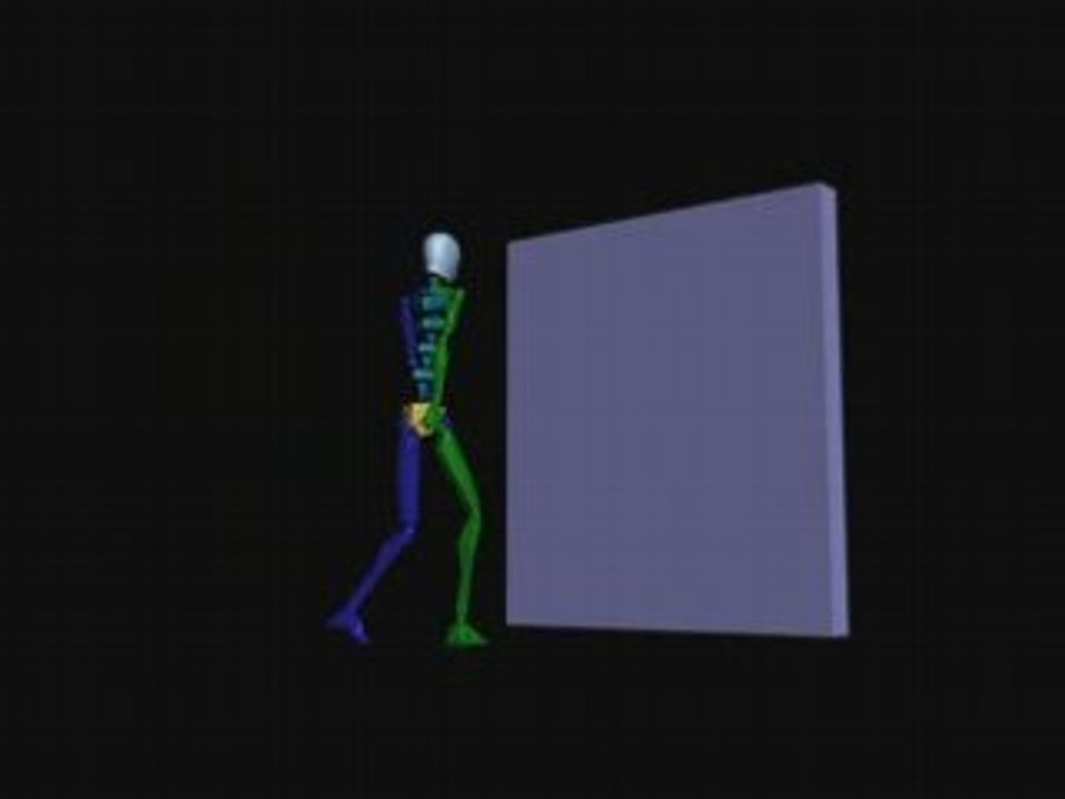 Animation 3D Marche vers un mur Jeremy HUART Lisaa 2009