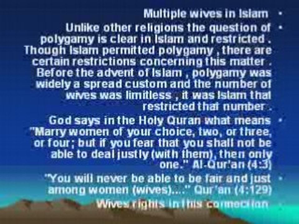 Polygamy not only in Islam,it is also a solution