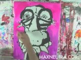 Ink Artist With Gonzo Style Paintings Max Neutra | Live Art