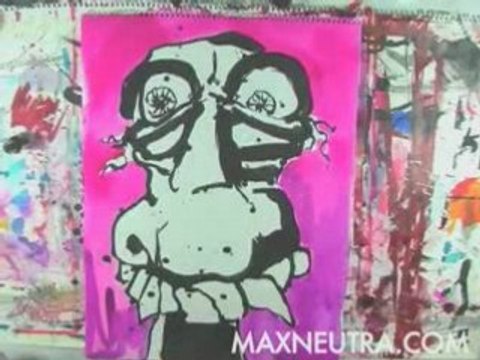 Live Painting Ink Artist | Gonzo Style Paintings Max Neutra