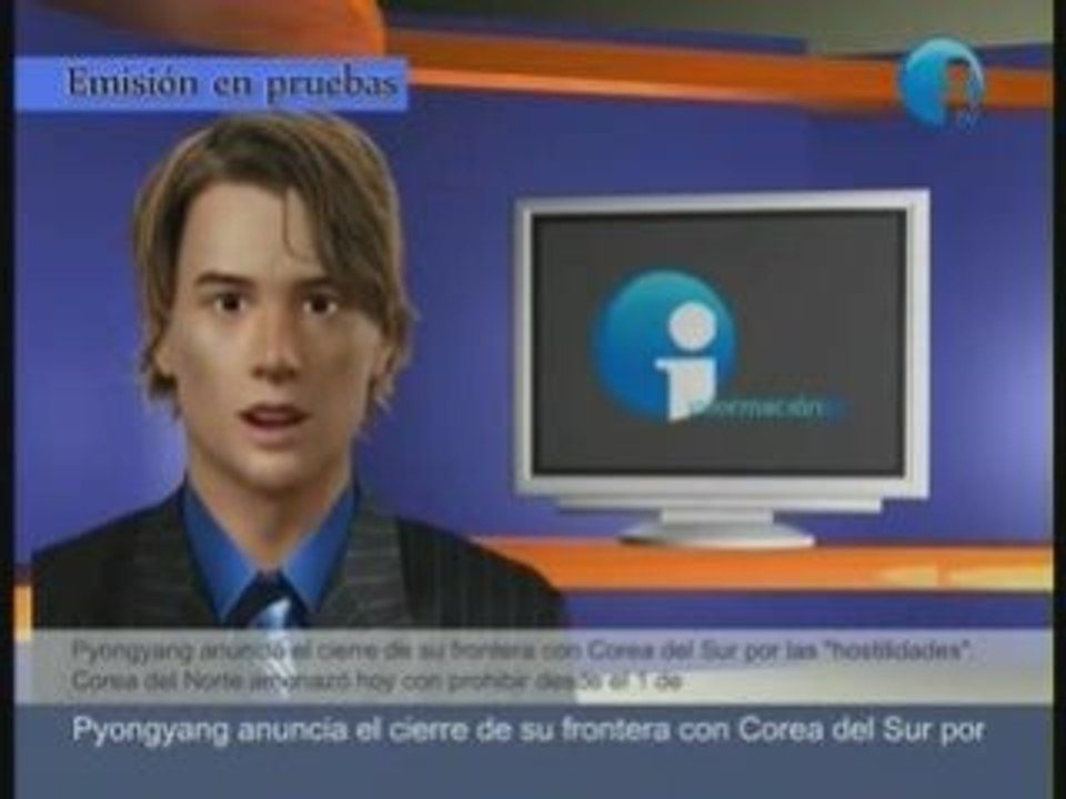 Presentador virtual en InformaciónTV