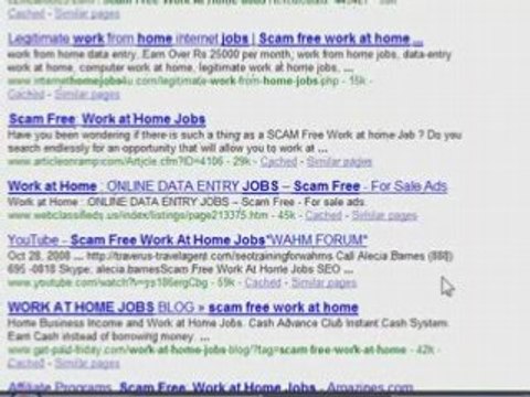'(Scam Free Work At Home Jobs)-Final Results*SEO*