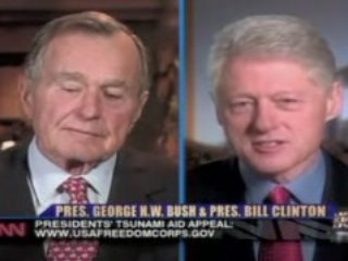 BUSH SR - REPTILIEN...Lkl.50th.bush.clinton.tsunami2.cnn.ws
