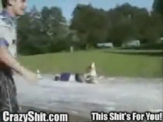 Slip and Slide turns into flip and break neck