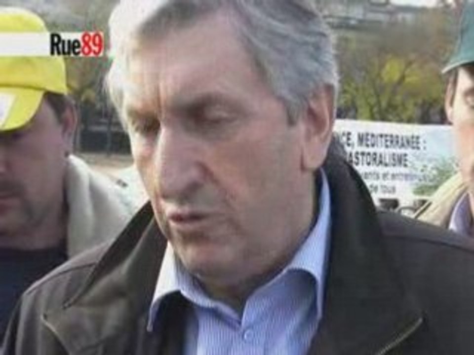 Manifestation d'éleveurs ovins devant la Tour Eiffel