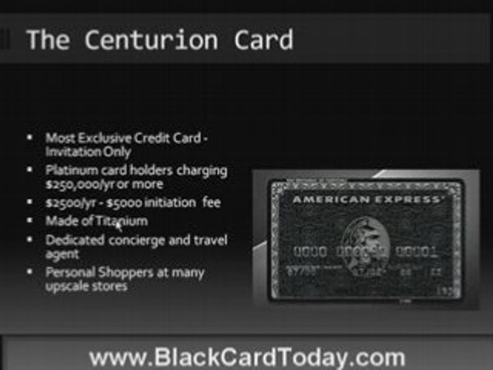 American Express Black Card - Centurion
