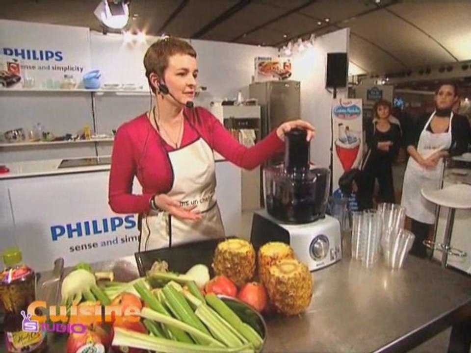Pascale et les jus de fruits à la centrifugeuse