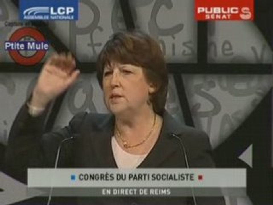 Martine Aubry au congrès de Reims (2/3)
