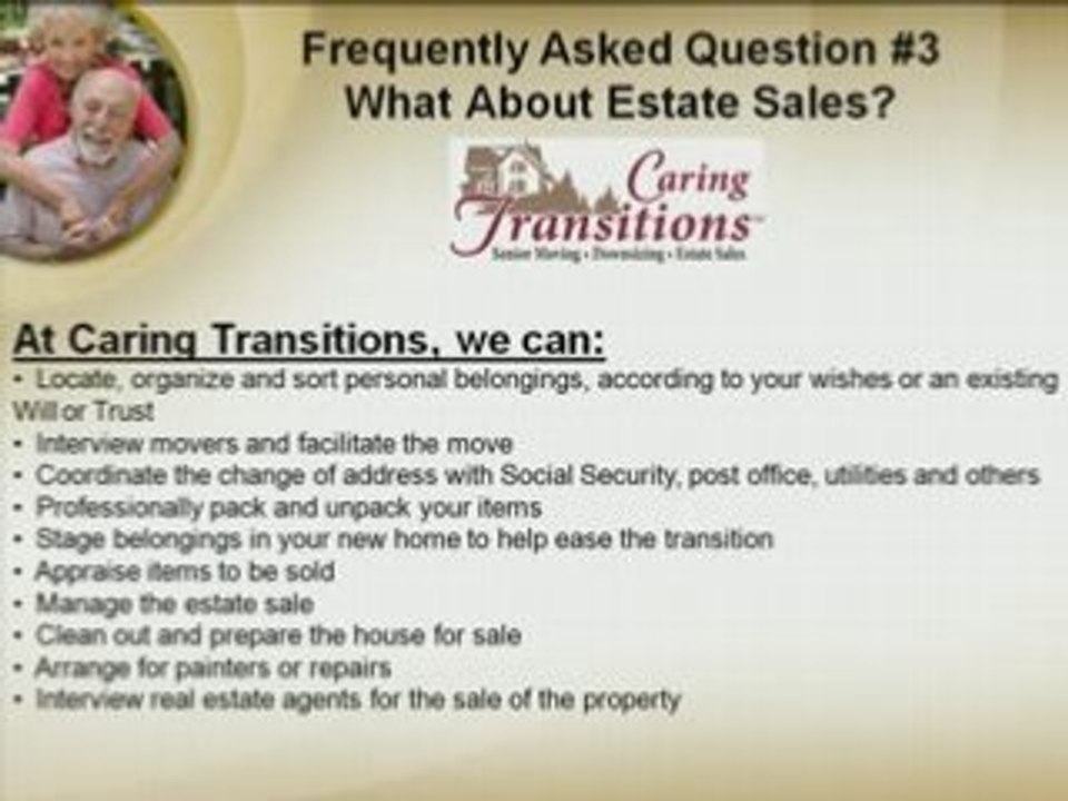 FAQ 3 Senior Movers, Downsizing, Estate Sales Greenville, SC