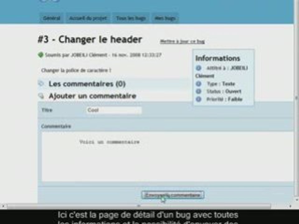 Defi PHP#1 developpez.com , application bugtracker