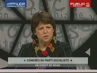 Congrès PS : profession de foi de Martine Aubry