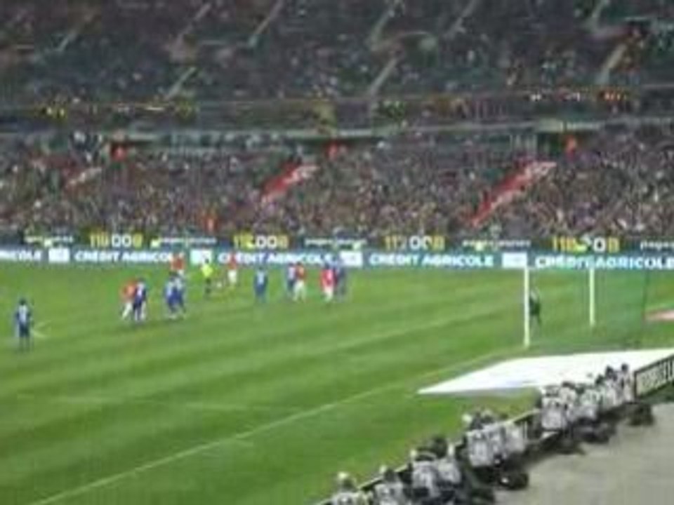 Coup franc pour l'uruguay contre la france