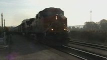 BNSF #5134 W/ a Grain Train