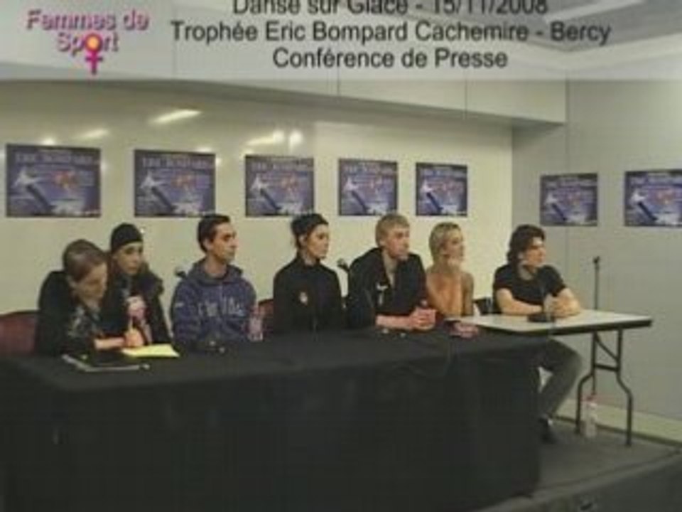 Trophée Bompard 2008 - Conf de Presse Dance sur glace