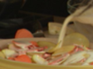 How to make a root vegetable au gratin