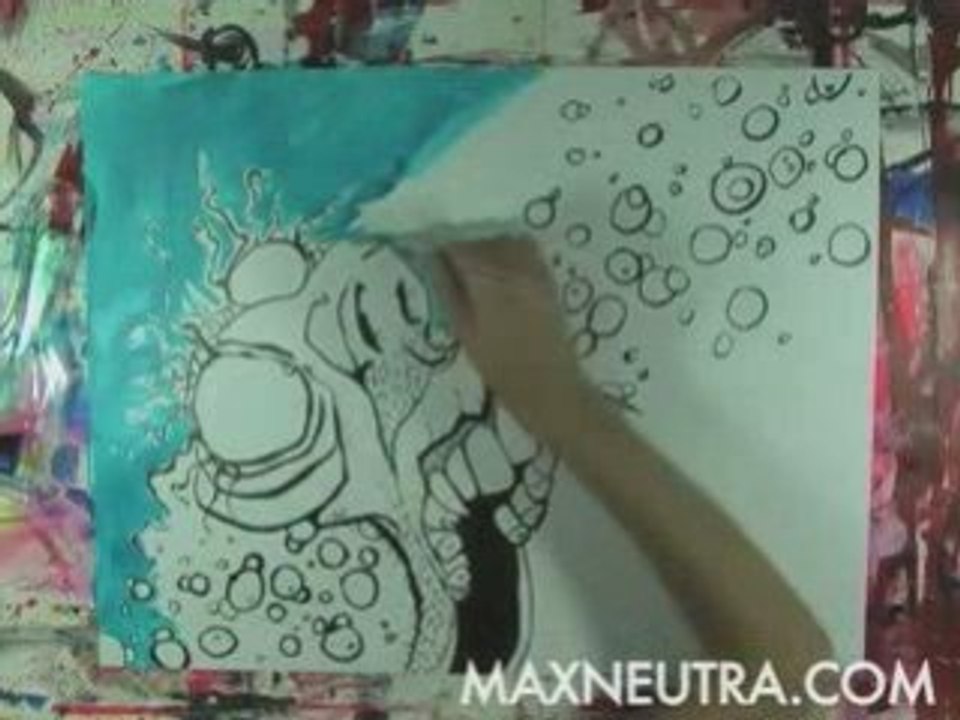 Live Painting Ink Artist | Gonzo Style Paintings Max Neutra