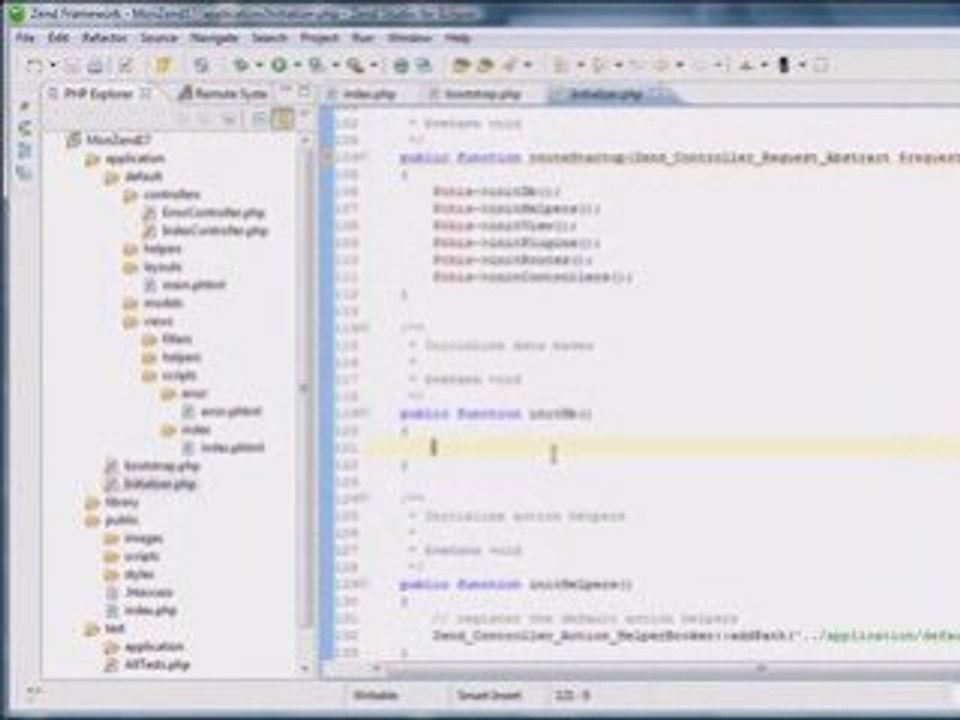 Comment mettre en place le Initializer du Zend Framework 1.7
